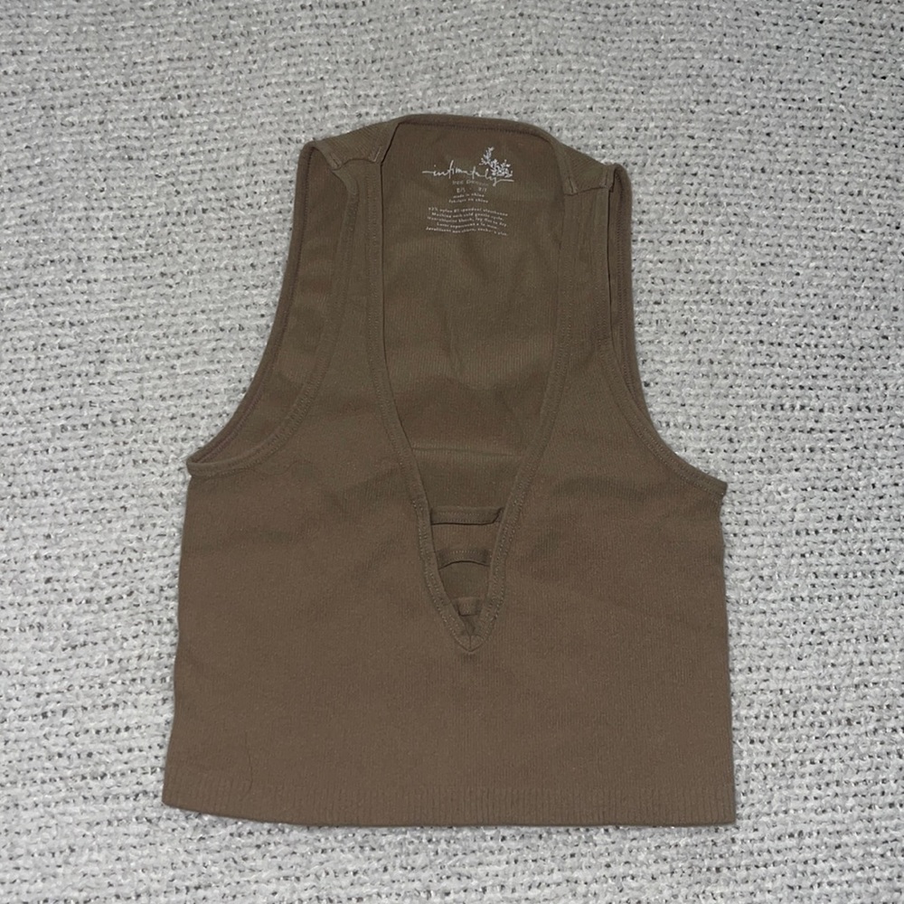 Free People Crop Tank/Bra Tan XS/S